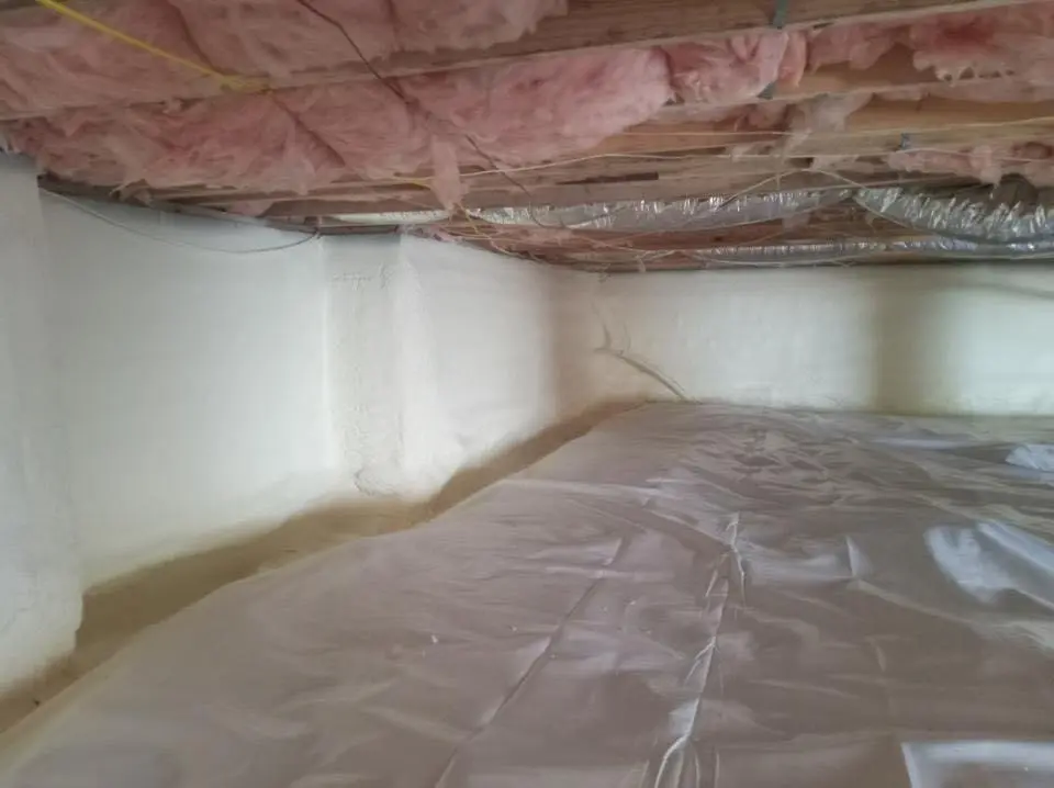 Crawl space encapsulation with closed-cell spray foam for Roof Waterproofing in Kirksville